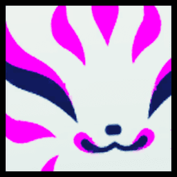 Shiny Rainbow Titanic Pink Kitsune Fox Pet