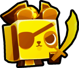 Shiny Golden Pirate Panda Pet