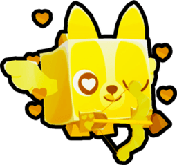 Shiny Golden Cupid Corgi Pet