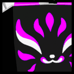 Rainbow Huge Black Hole Kitsune Pet