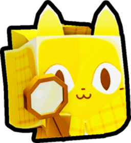 Shiny Golden Detective Cat Pet