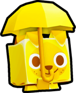 Shiny Golden Umbrella Dog Pet
