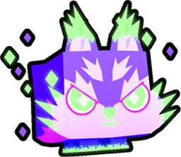 Rainbow Neon Twilight Wolf Pet