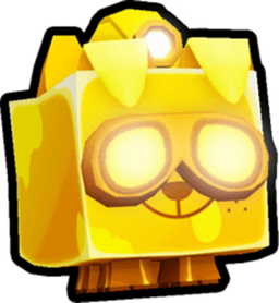 Shiny Golden Nuclear Mining Dog Pet