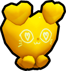 Golden Heart Balloon Cat Pet