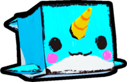 Shiny Rainbow Doodle Narwhal Pet