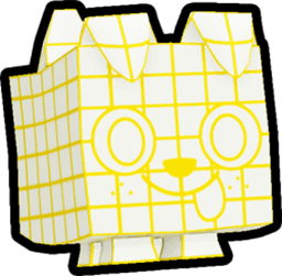 Shiny Golden Wireframe Dog Pet