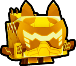 Shiny Golden Tech Samurai Cat Pet