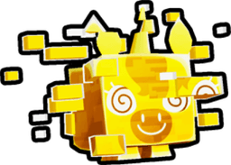 Golden Glitched Unicorn Pet