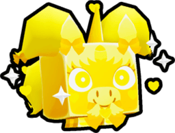 Shiny Golden Anime Unicorn Pet