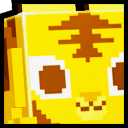 Golden Huge Pixel Tiger Pet