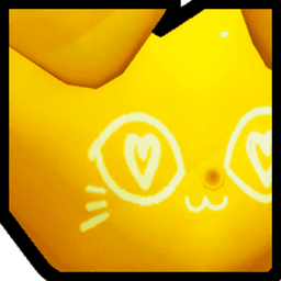 Shiny Golden Huge Heart Balloon Cat Pet