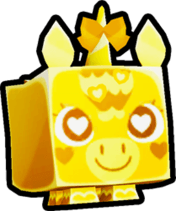 Shiny Golden Valentine's Unicorn Pet