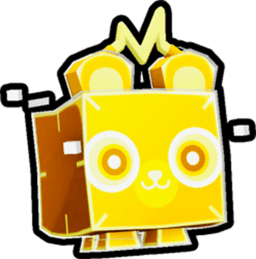 Shiny Golden Holographic Bear Pet