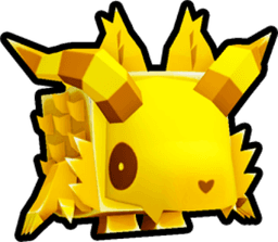 Shiny Golden Creepy Wolf Pet