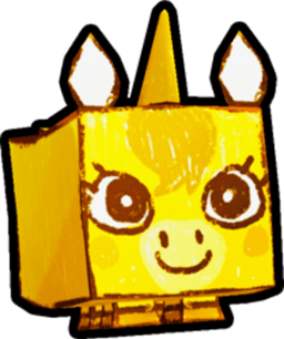 Shiny Golden Doodle Unicorn Pet