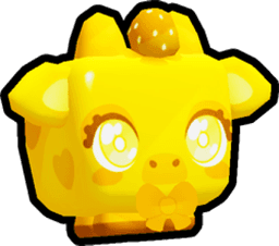 Shiny Golden Strawberry Cow Pet