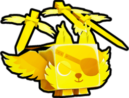 Shiny Golden Warrior Wolf Pet