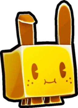 Golden Cartoon Bunny Pet