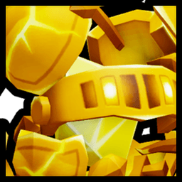 Shiny Golden Huge Knight Golem Pet