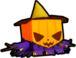 Shiny Rainbow Pumpkin Scarecrow Pet