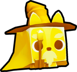 Shiny Golden Old Wizard Corgi Pet