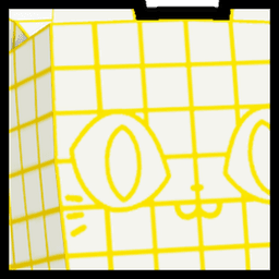 Golden Huge Wireframe Cat Pet