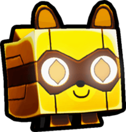 Shiny Golden Cyber Raccoon Pet