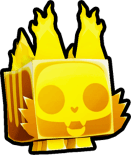 Shiny Golden Firefossil Wolf Pet