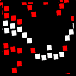Shiny Rainbow Titanic Dot Matrix Kitsune Pet