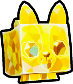 Shiny Golden Mosaic Corgi Pet