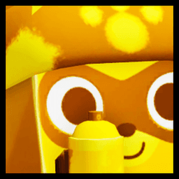 Golden Huge Graffiti Raccoon Pet