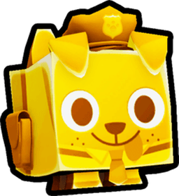 Shiny Golden Police Dog Pet