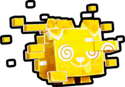 Golden Glitched Dog Pet