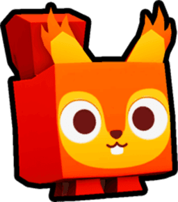 Shiny Rainbow Orange Squirrel Pet