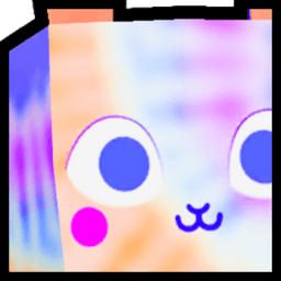 Shiny Huge Tiedye Bunny Pet