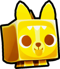 Shiny Golden Dino Corgi Pet