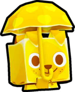 Golden Raining Love Dog Pet