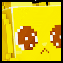 Golden Huge Pixel Sad Cat Pet
