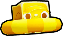 Shiny Golden Floatie Flamingo Pet