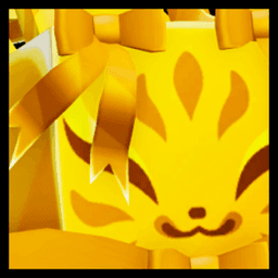 Golden Huge Candycane Kitsune Pet