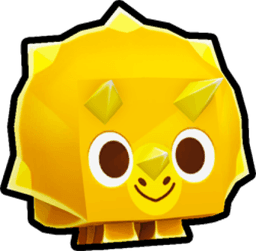 Shiny Golden Triceratops Pet