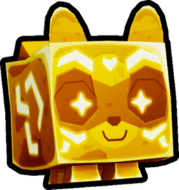Shiny Golden Relic Raccoon Pet