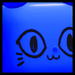 Shiny Rainbow Huge Blue Balloon Cat Pet