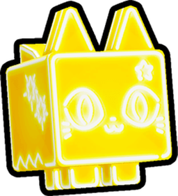 Shiny Golden Neon Cat Pet