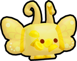 Shiny Golden Jelly Butterfly Pet