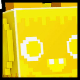 Golden Huge Pixel Yeti Pet