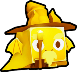 Shiny Golden Old Wizard Dragon Pet