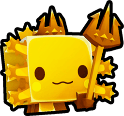 Shiny Golden Poseidon Axolotl Pet