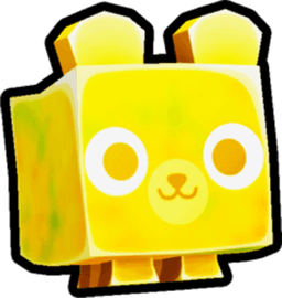 Shiny Golden Tiedye Bear Pet